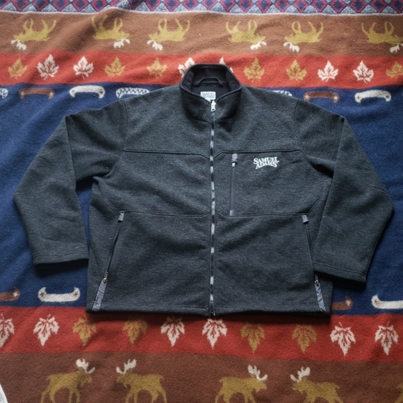 Samuel Adams Wool Blend Zip-Up Jacket Mens Size Lg